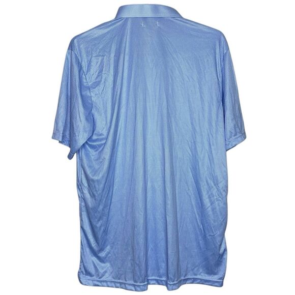 Collars & Co Polo Shirt Mens L Blue Houndstooth Relaxed Golf Dress Collar NWT - Picture 4 of 9